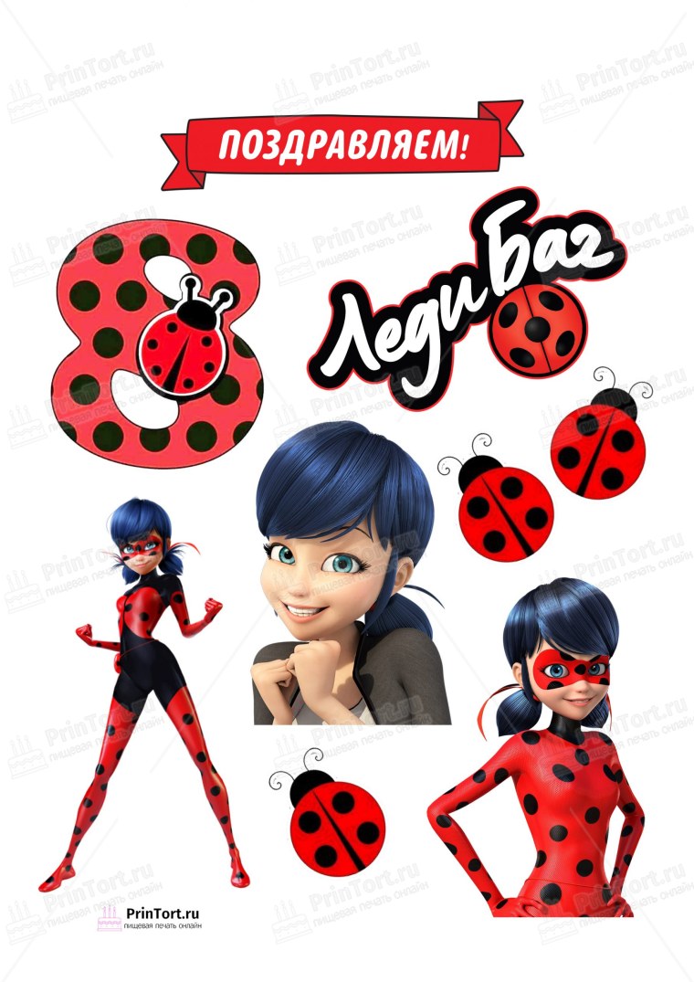Леди баг и супер кот печать на торт