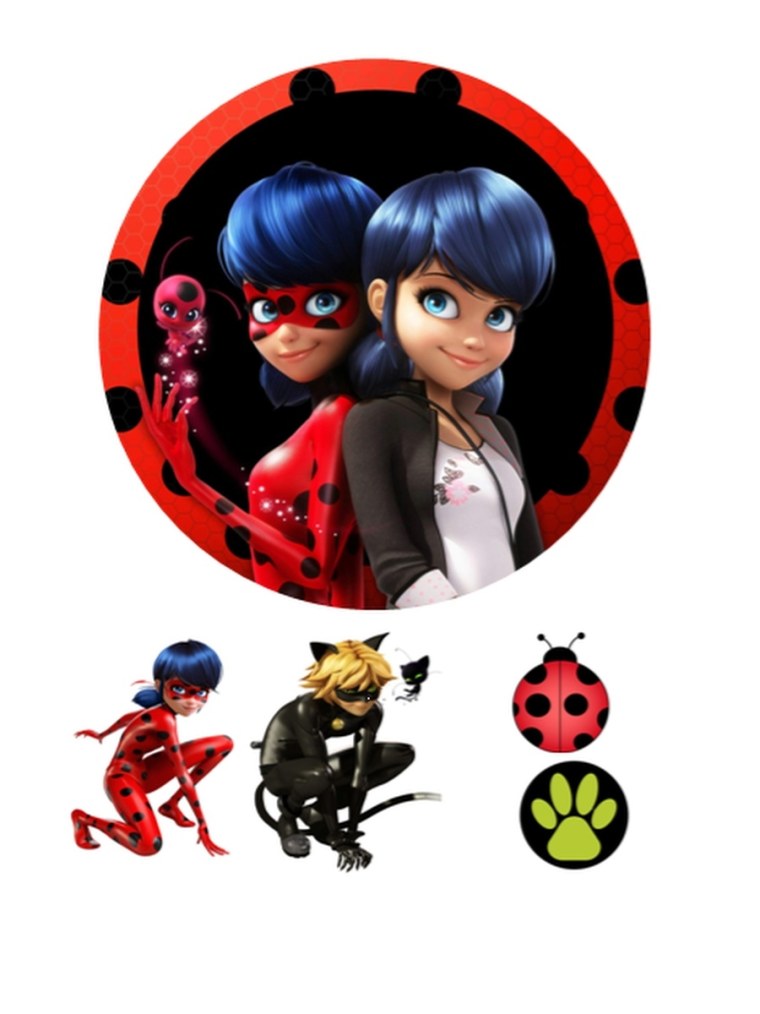 Сахарная картинка леди баг