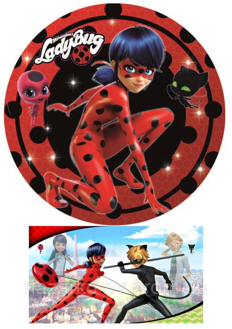 Леди баг вафельная картинка на торт