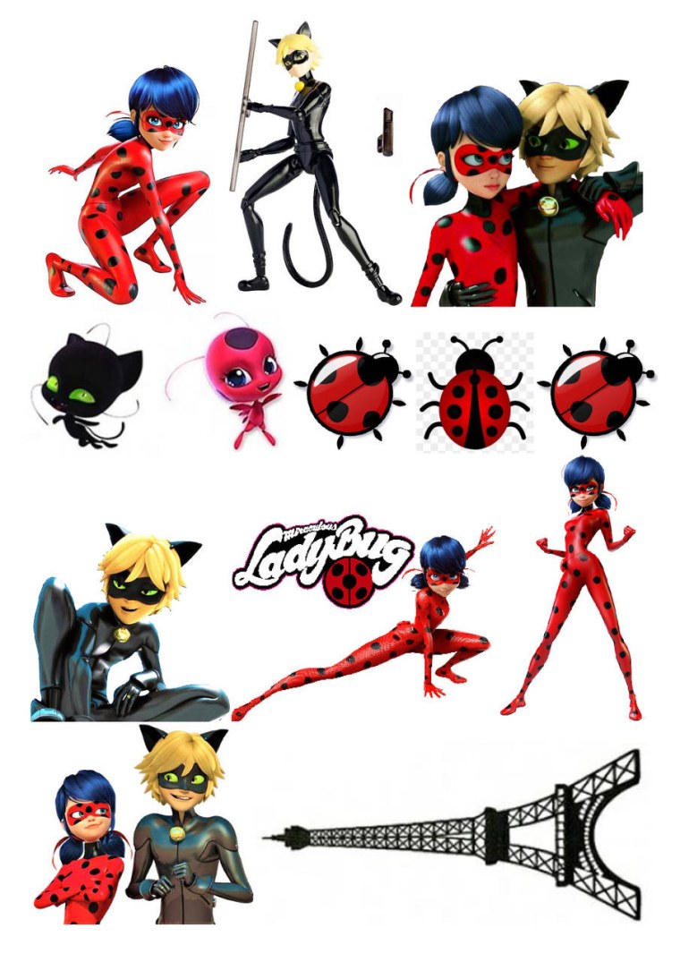 ЛЕДИБАГ на вафельной бумаге