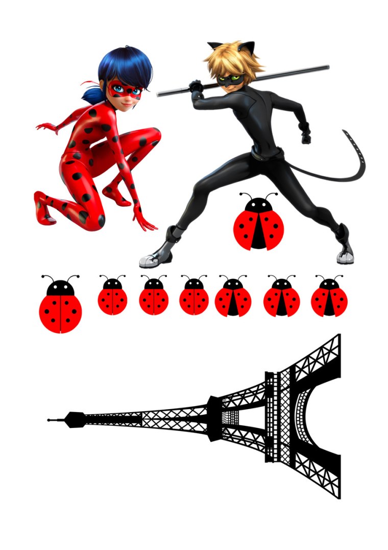 Леди баг сахарная печать