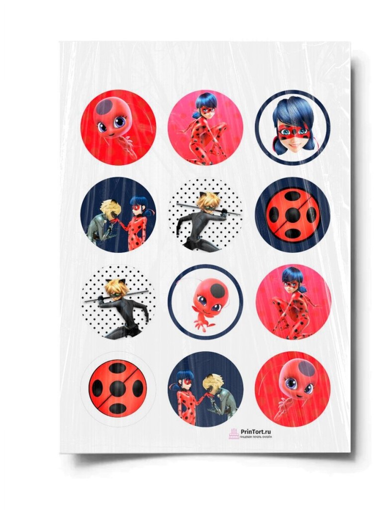 Леди баг для капкейков