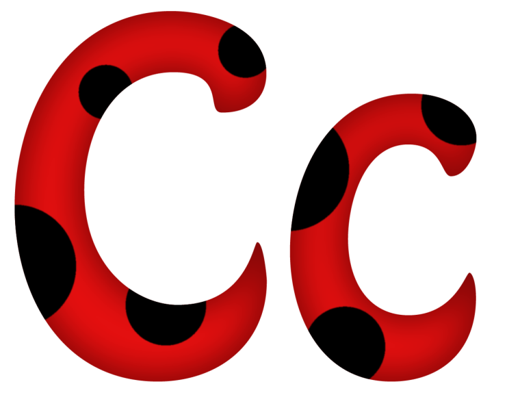 Буквы алфавита в стиле Божьей коровки