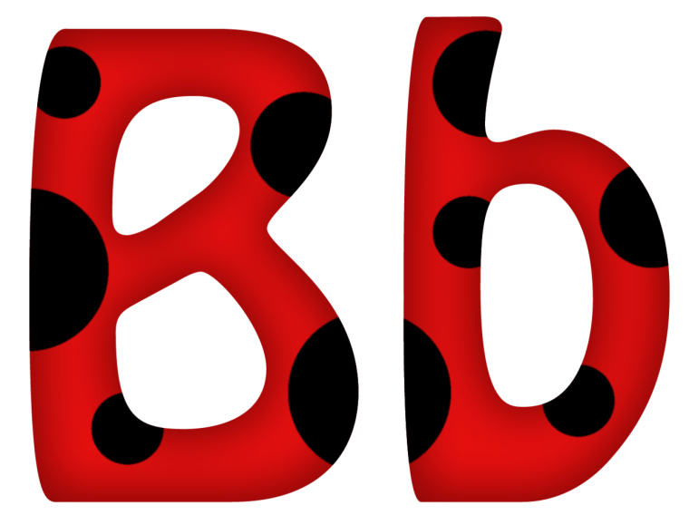 Буквы в стиле леди баг