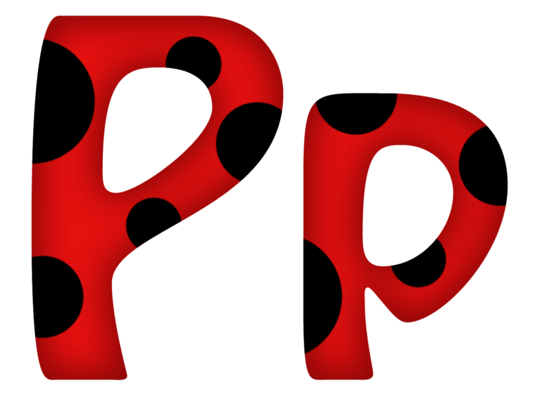 Буквы в стиле леди баг