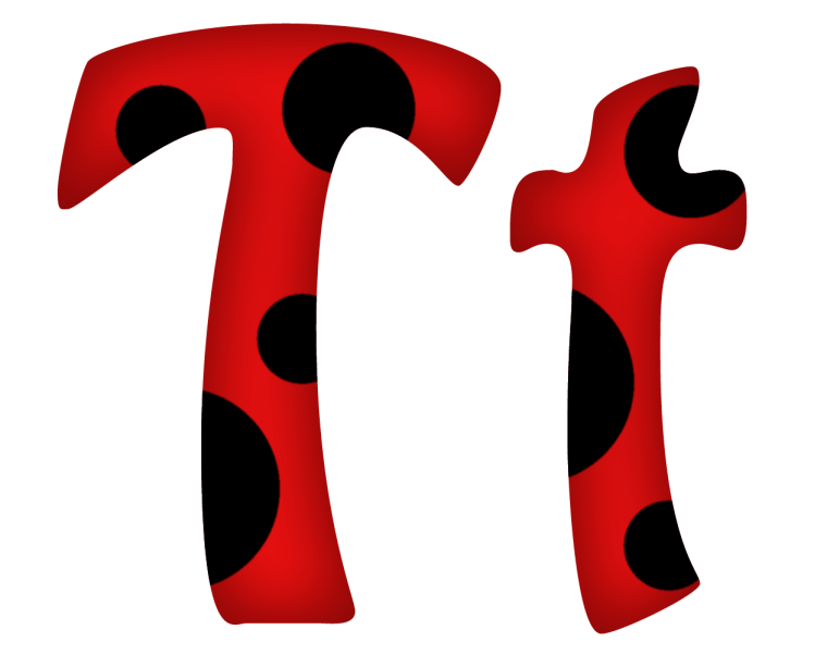 Русский алфавит в стиле леди баг