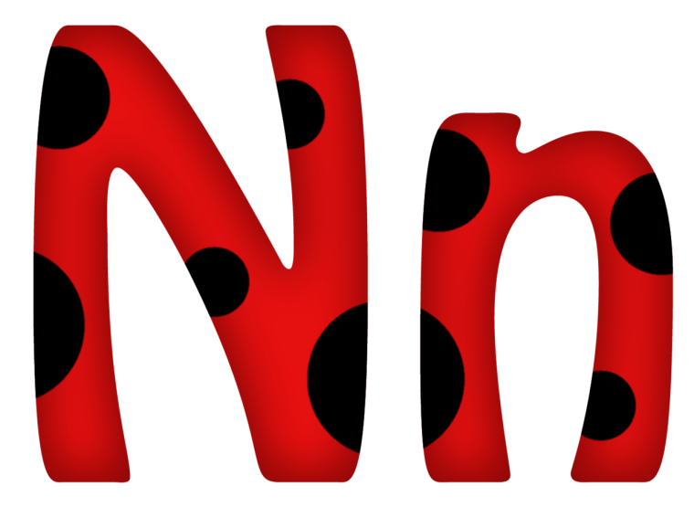 Буквы в стиле Божьей коровки