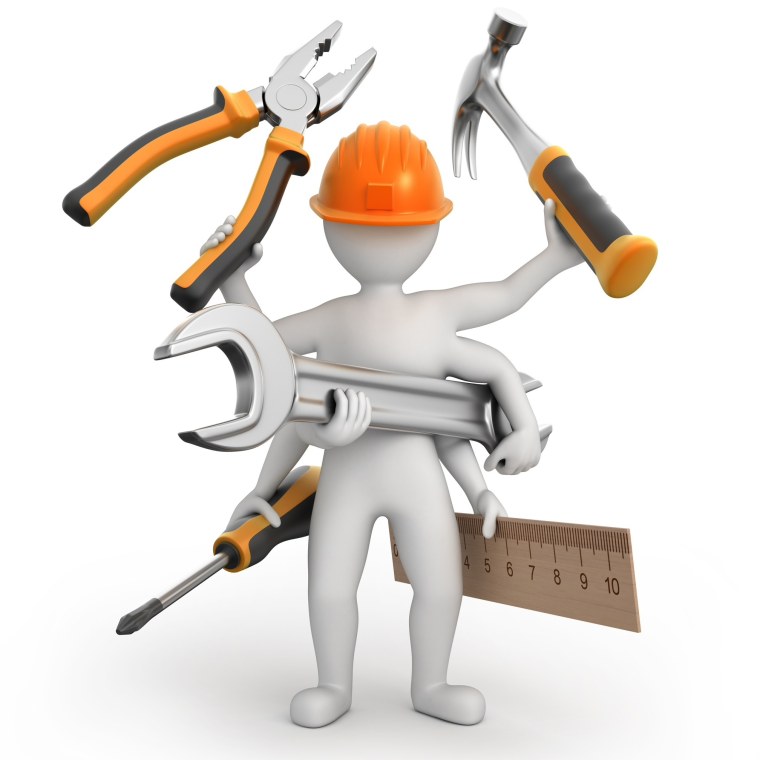 Человечек с инструментами