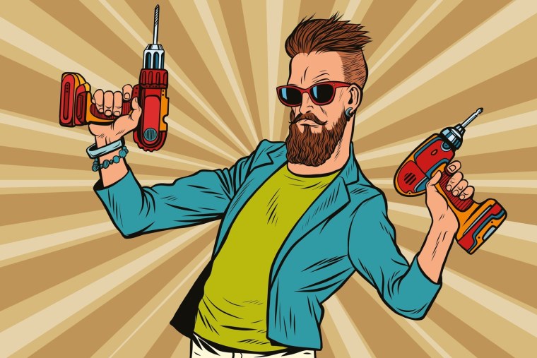 Поп арт брутальный мужчина