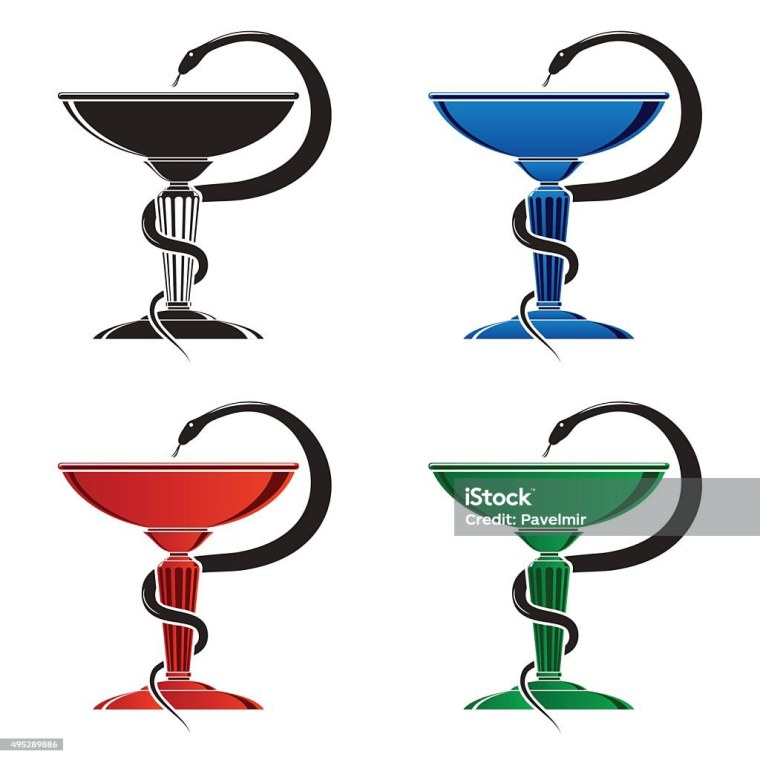 Гравировка медицинская чаша со змеей