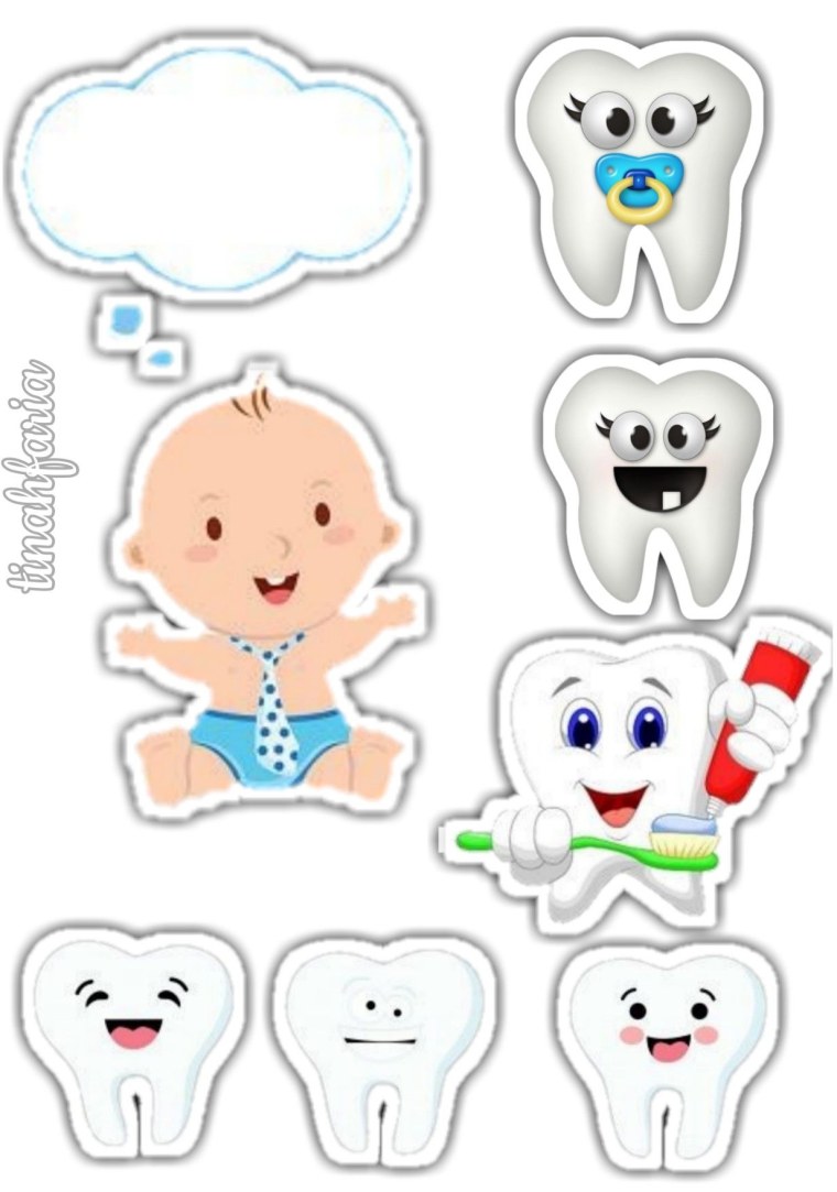 Шаблон зубика для торта