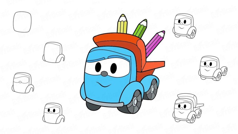 Герои мультика Грузовичок Лева