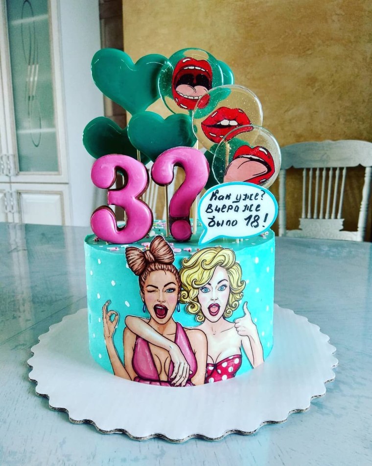 Торт подруге прикольный