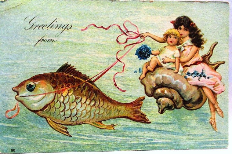 Рыбы Винтажные картинки