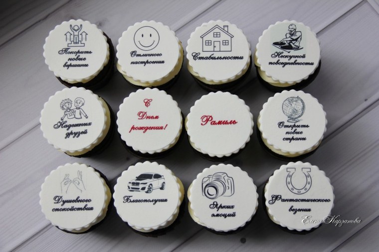 Надписи с картинками в круге кондитерский круг