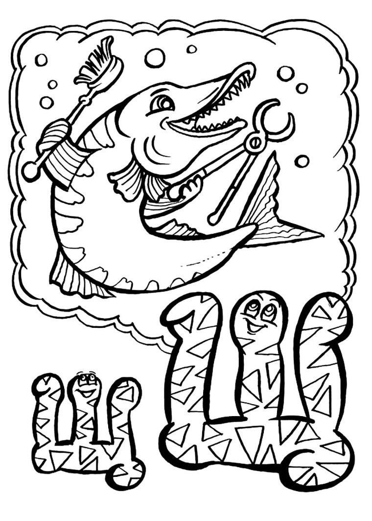 Веселые буквы для раскрашивания