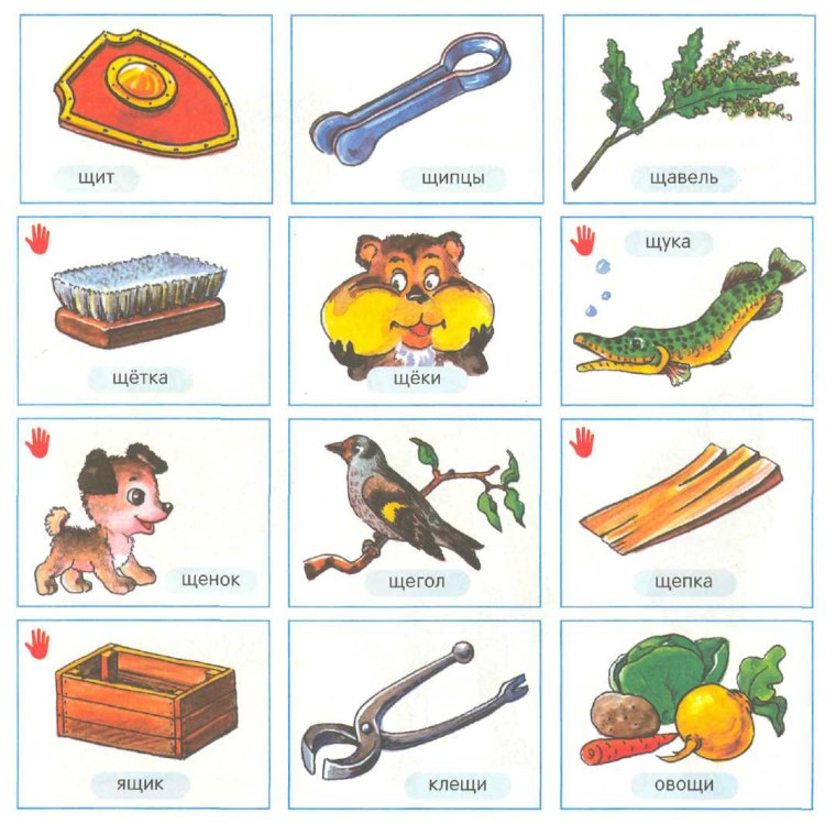 Слова со звуком щ