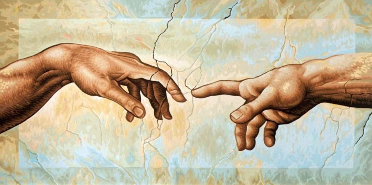 Микеланджело Сотворение Адама