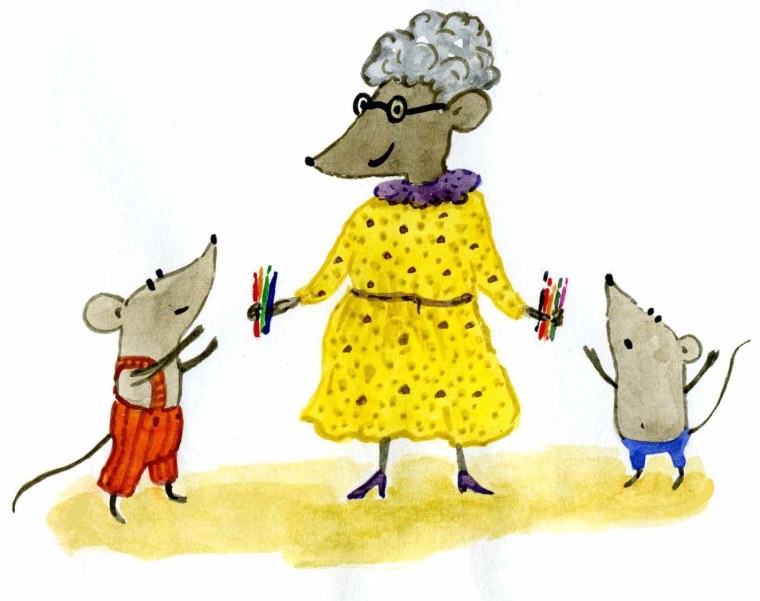 Бабушка и мышонок