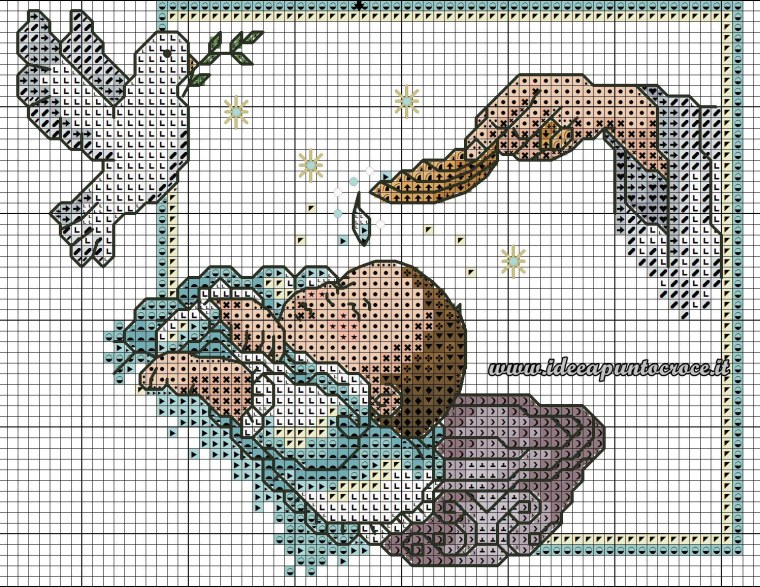 Схема вышивки крестины