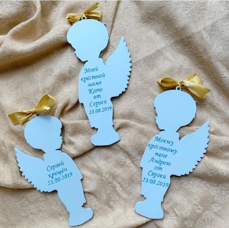 Именные сувениры на крестины