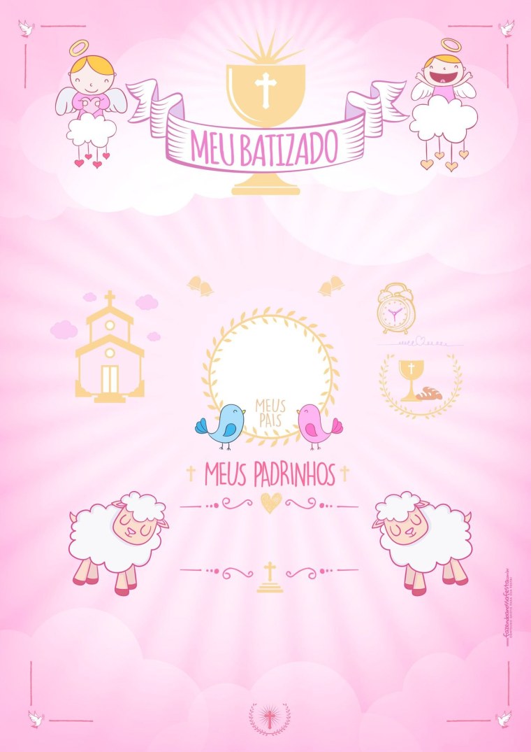 Макет для метрики для девочки крещения