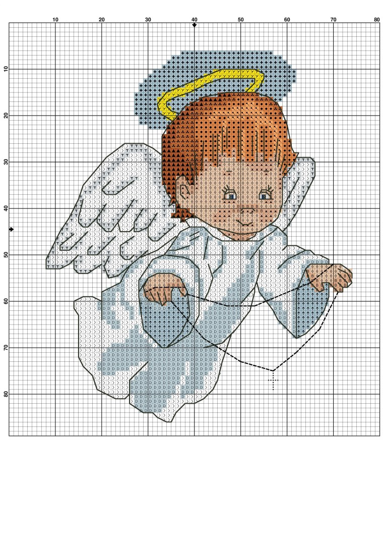 Вышивка Ангелочек крестиком