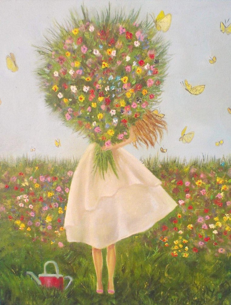 Девочка с букетом