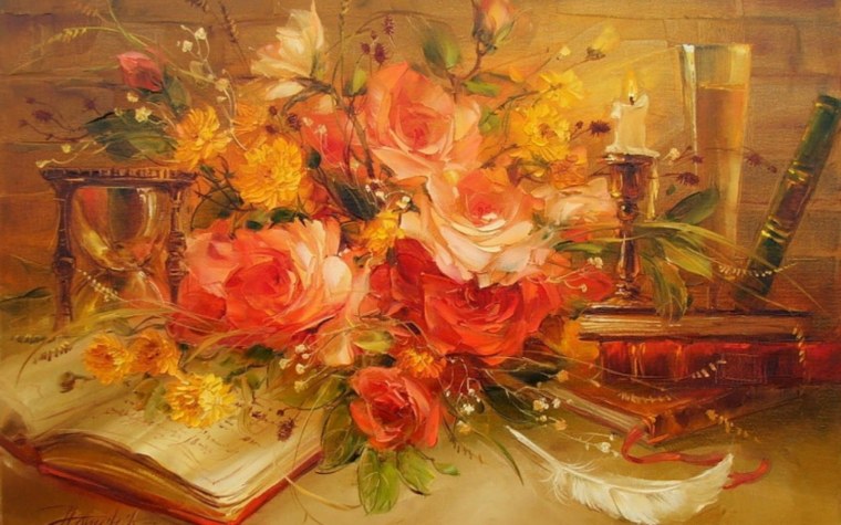 Анна Хомчик художник цветы