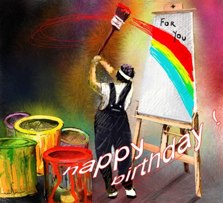 Открытки с днём рождения мужчине художнику