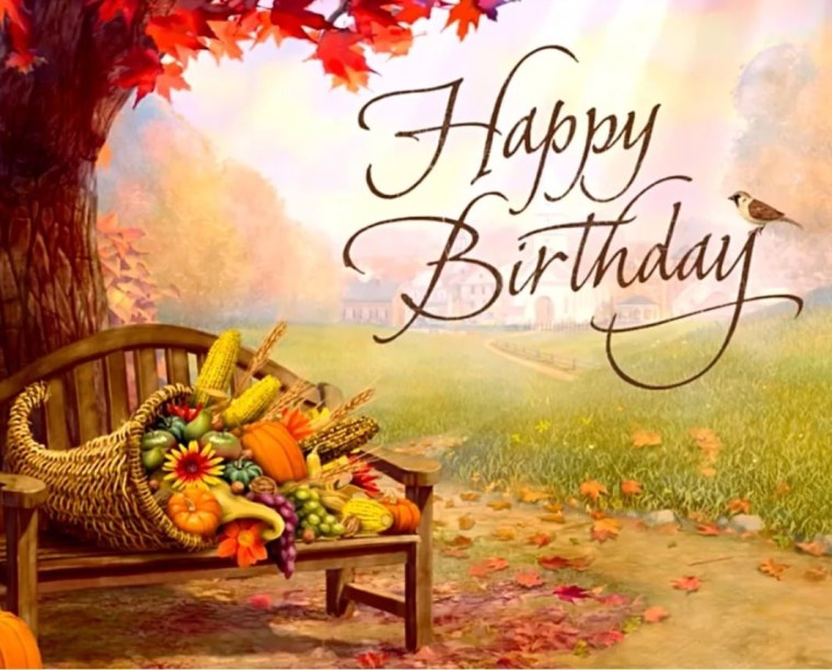 Осеннее поздравление с днем рождения
