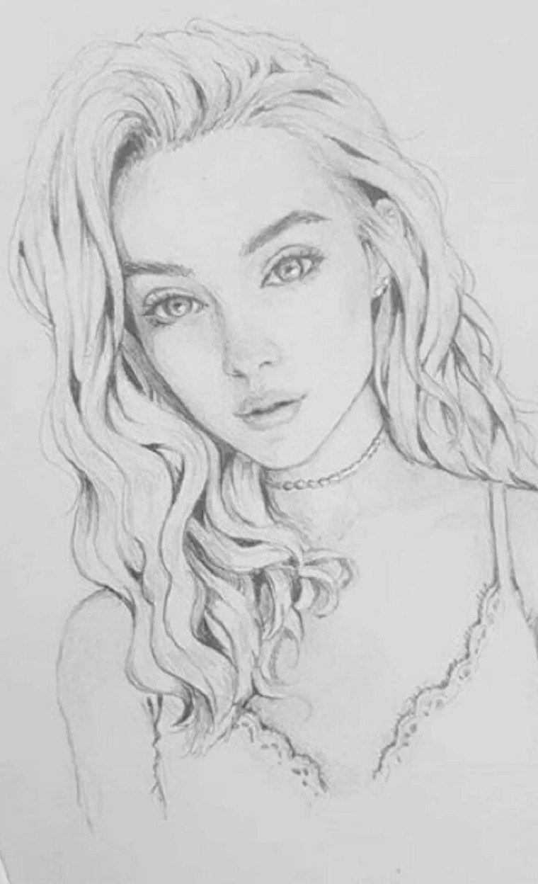 Портрет Эддисон рае карандашом