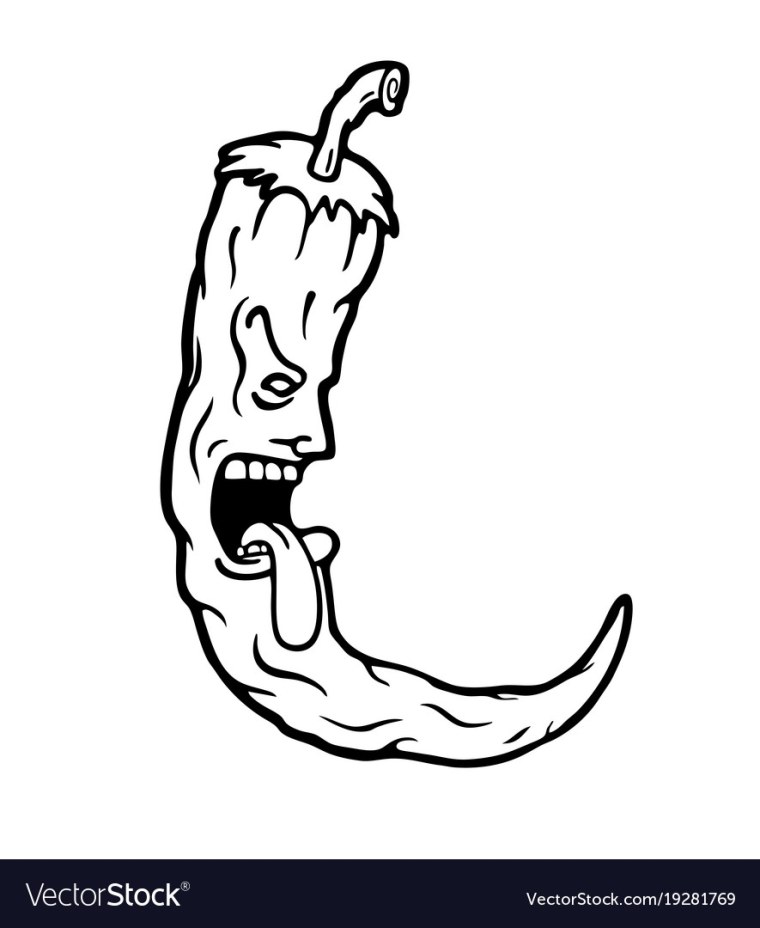 Перец Чили раскраска