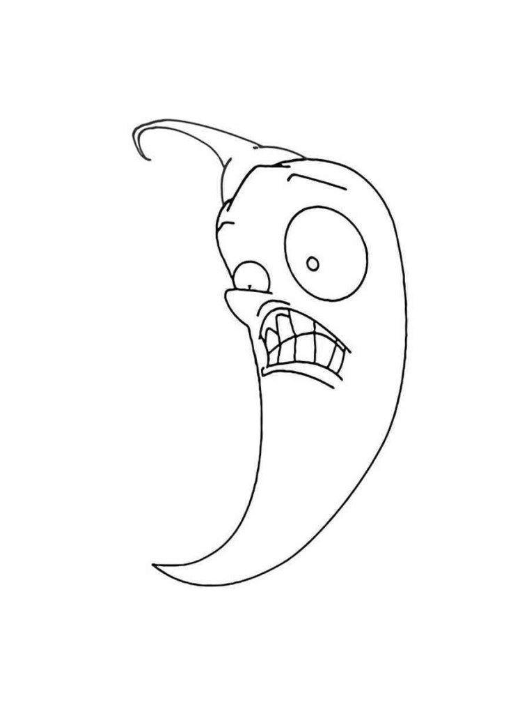 Перчик раскраска