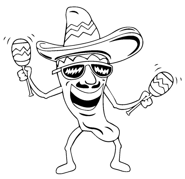 Раскрашивание мексиканской шляпы