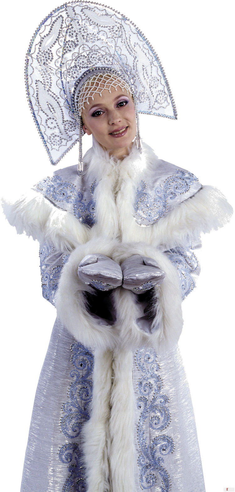 Снегурочка на прозрачном фоне