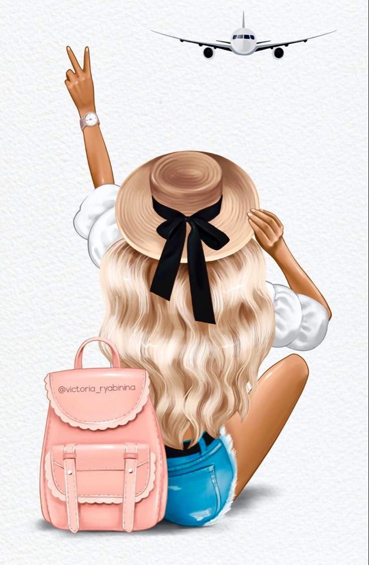 Модные иллюстрации девушек блондинок