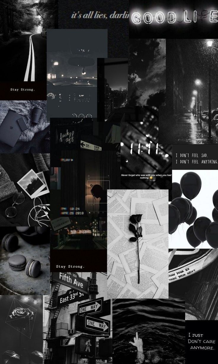 Черный коллаж