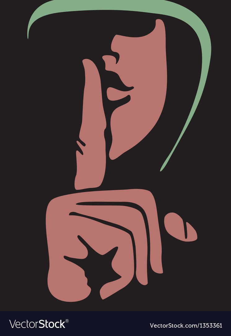 Палец показывающий тишину