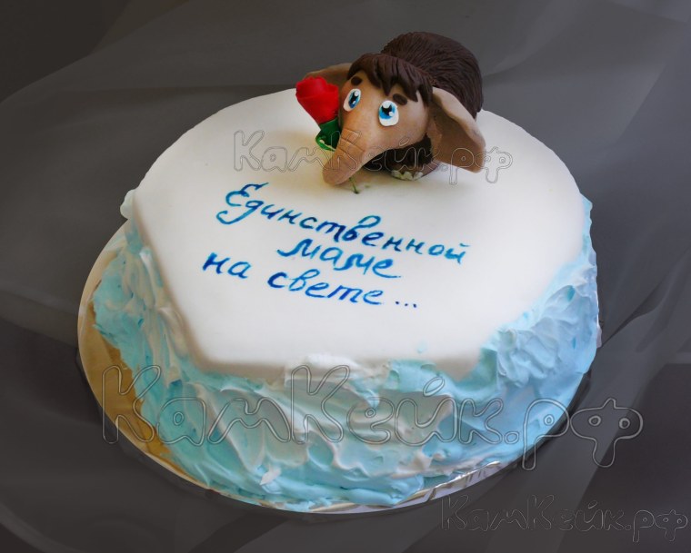 Мамонтенок с розой