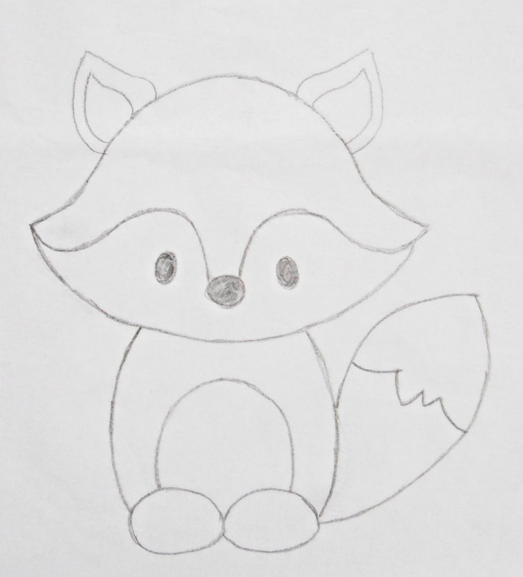 Шаблон лисички для аппликации