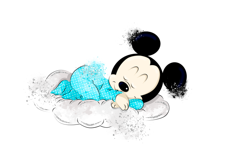 Микки Маус малыш на облачке