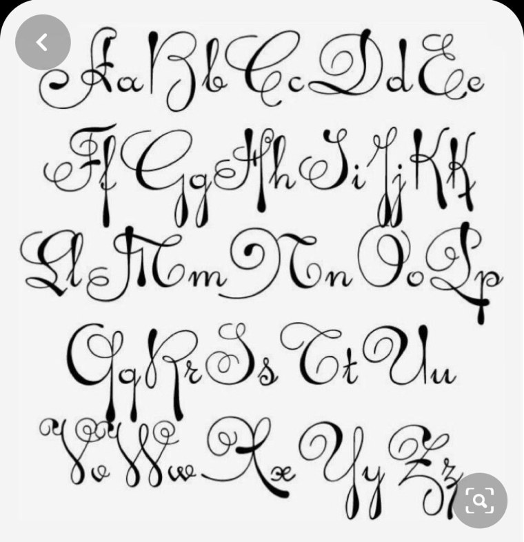Каллиграфические буквы