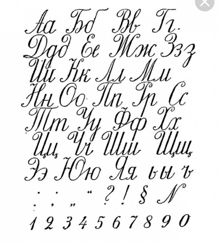 Красивый прописной почерк алфавит