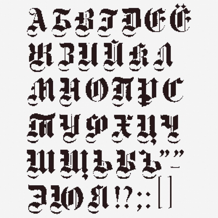 Татуировки готическим шрифтом