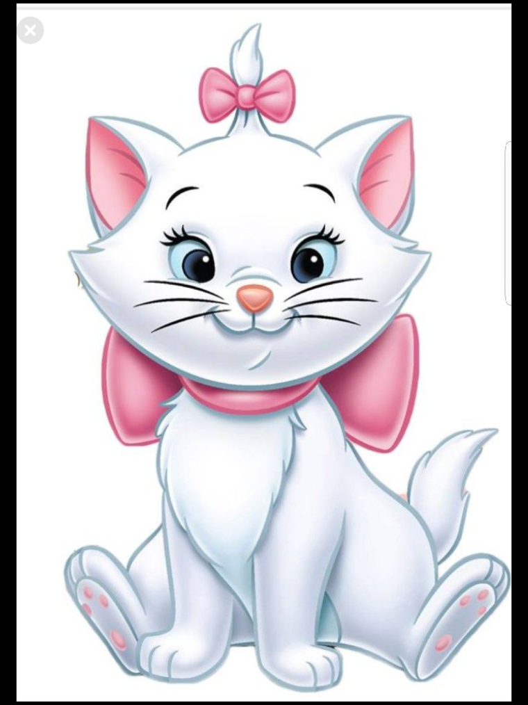 Кошечка Мари на прозрачном фоне