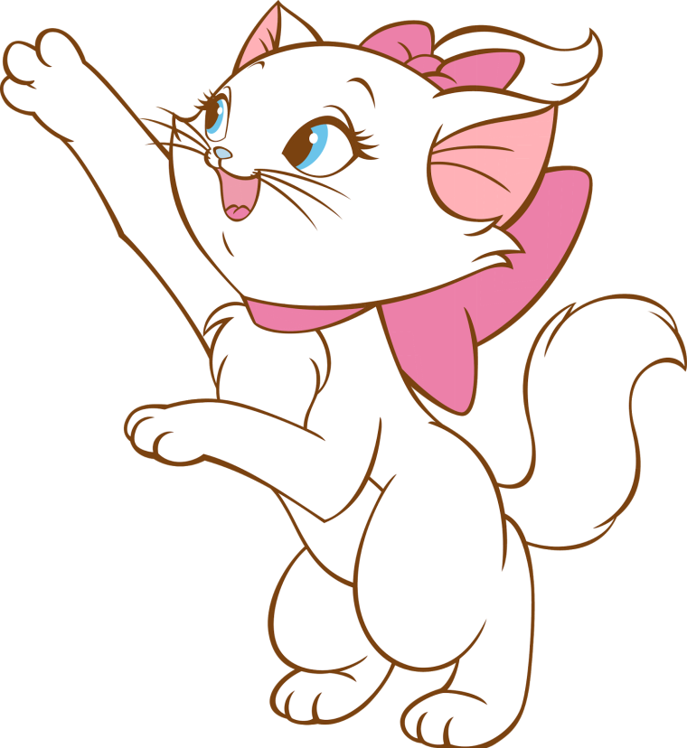 Кошка Мари на прозрачном фоне