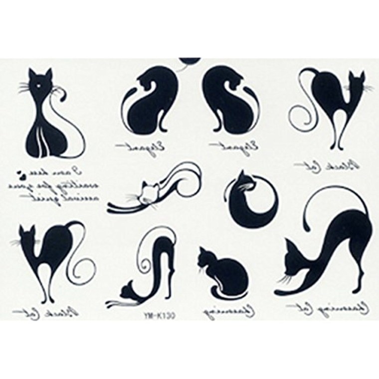 Изящная кошка тату