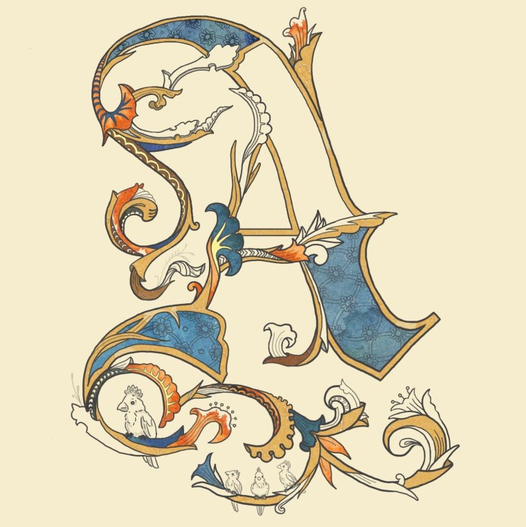 Славянская буквица каллиграфия