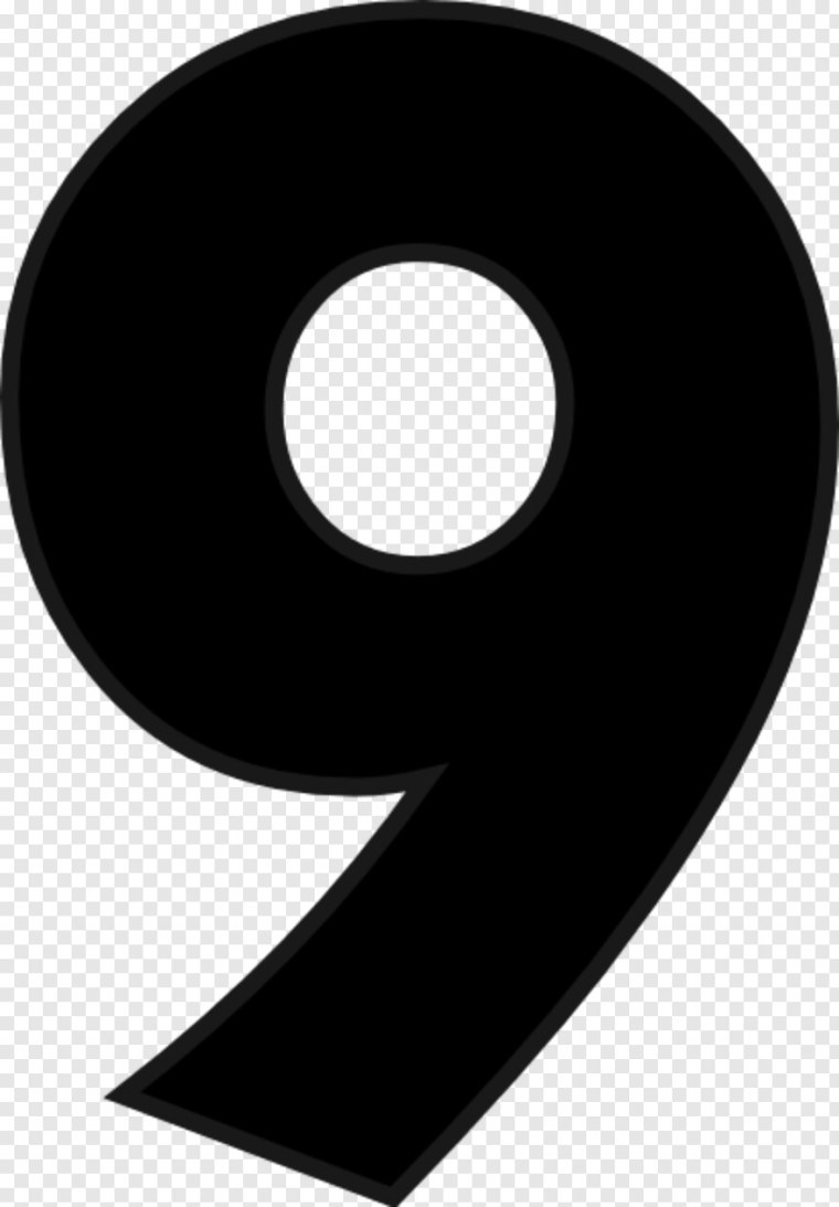 Цифра 9 трафарет